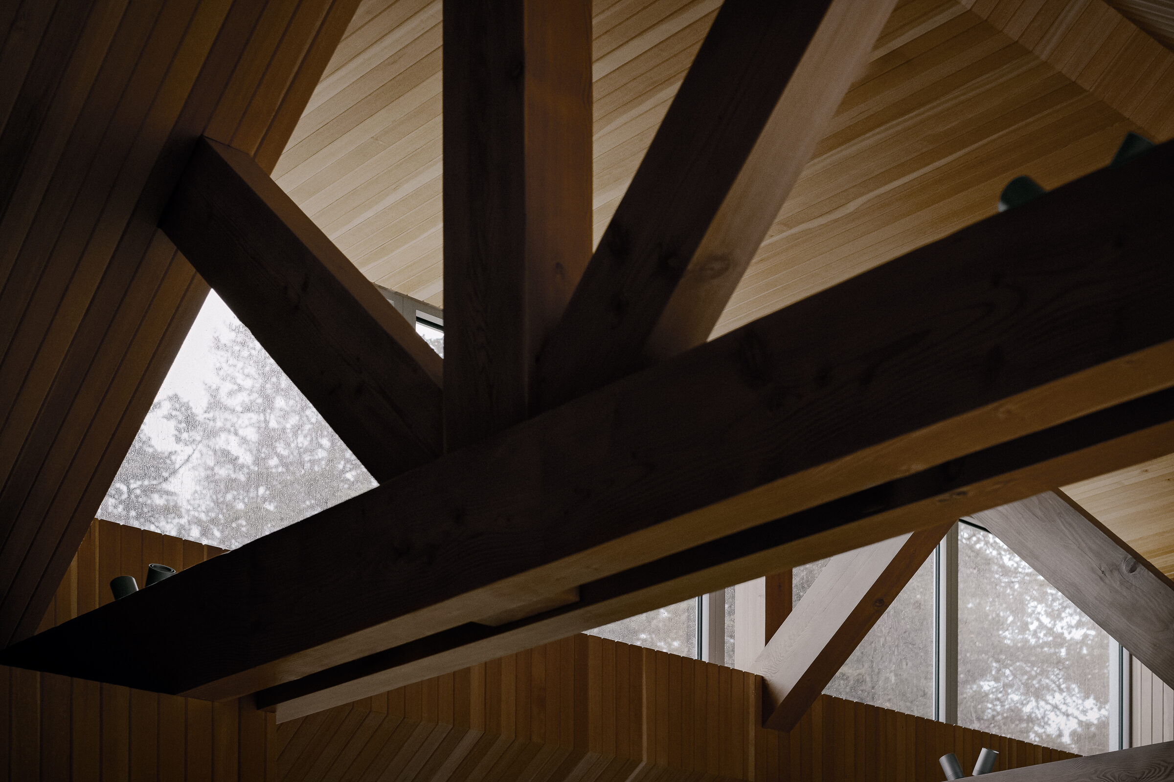 Timber roof structure detail