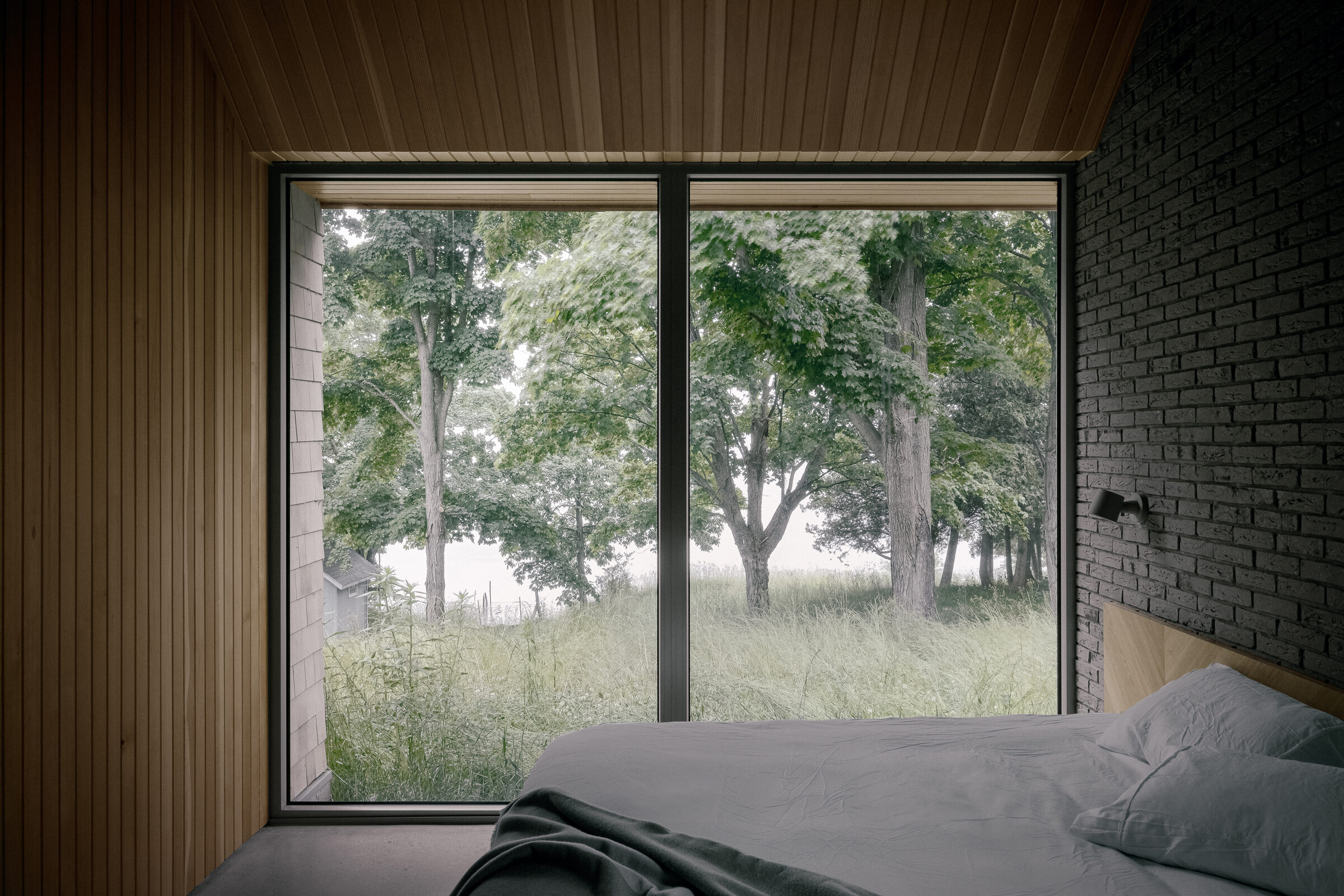 Bedroom window facing the trees